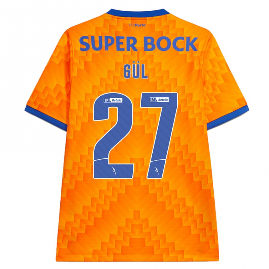 Kids Football Deniz Gül #27 Orange Away Jersey 2024/25 T-Shirt Uk