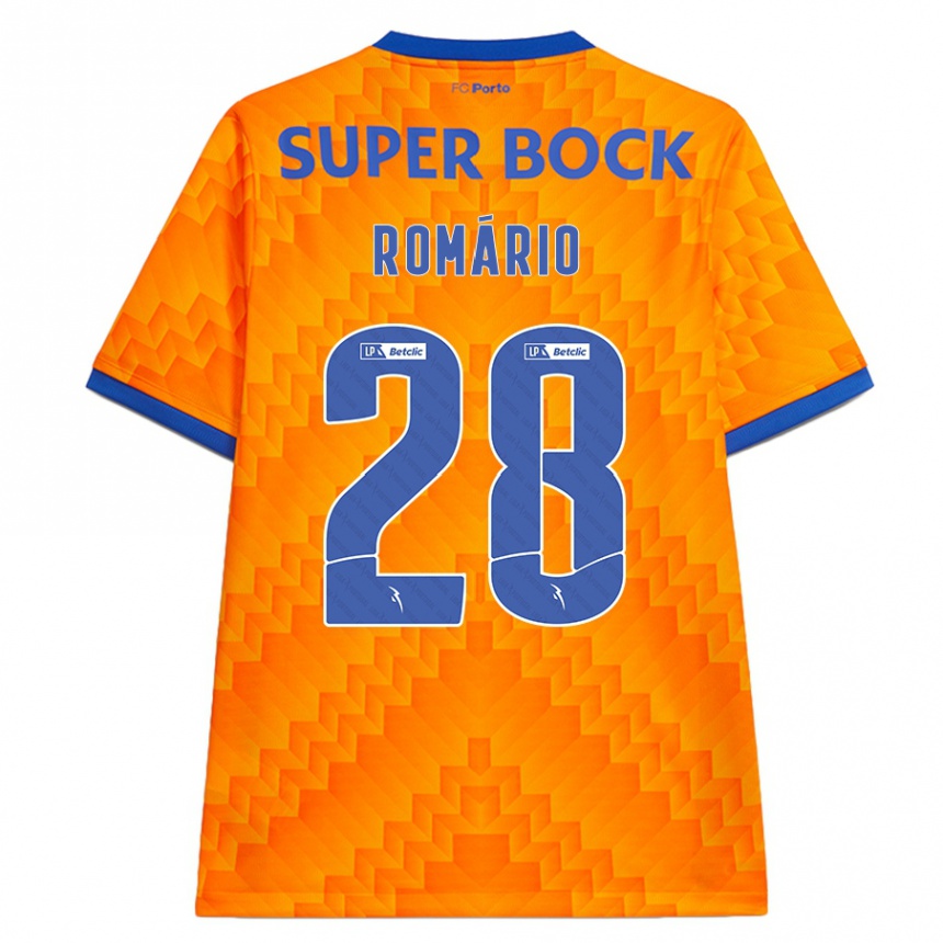 Kids Football Romário Baró #28 Orange Away Jersey 2024/25 T-Shirt Uk