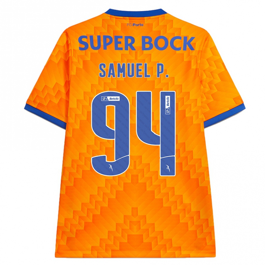 Kids Football Samuel #94 Orange Away Jersey 2024/25 T-Shirt Uk