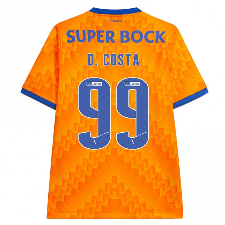 Kids Football Diogo Costa #99 Orange Away Jersey 2024/25 T-Shirt Uk