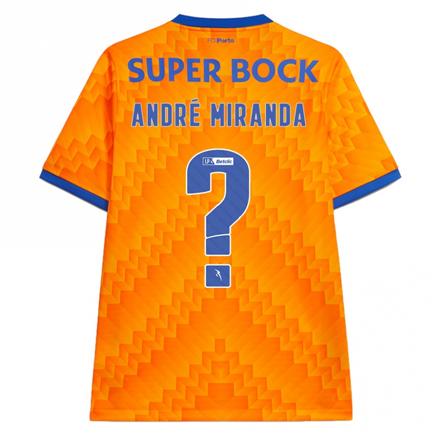 Kids Football André Miranda #0 Orange Away Jersey 2024/25 T-Shirt Uk