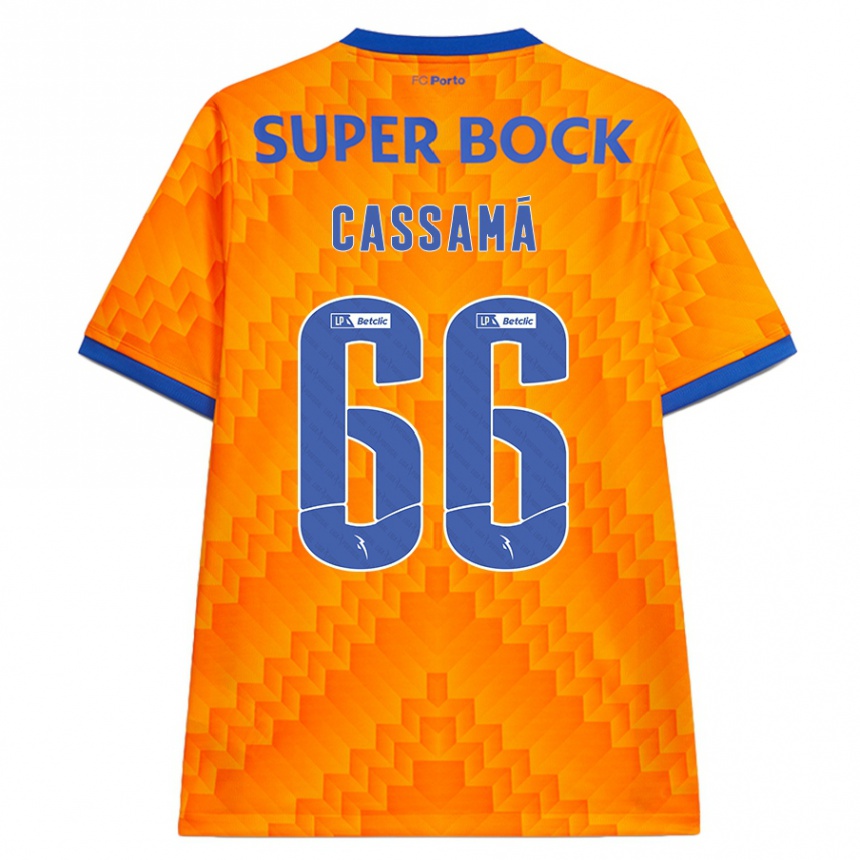 Kids Football Adramane Cassamá #66 Orange Away Jersey 2024/25 T-Shirt Uk