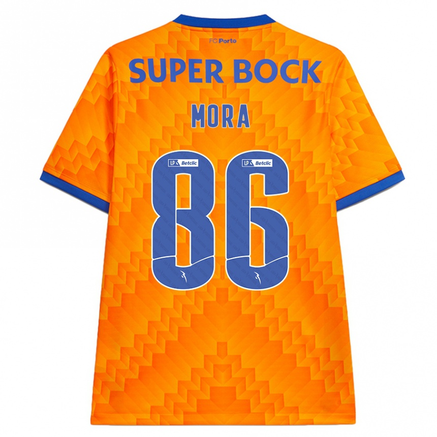 Kids Football Rodrigo Mora #86 Orange Away Jersey 2024/25 T-Shirt Uk