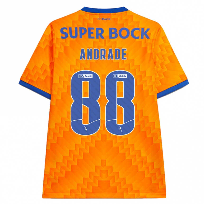 Kids Football Domingos Andrade #88 Orange Away Jersey 2024/25 T-Shirt Uk