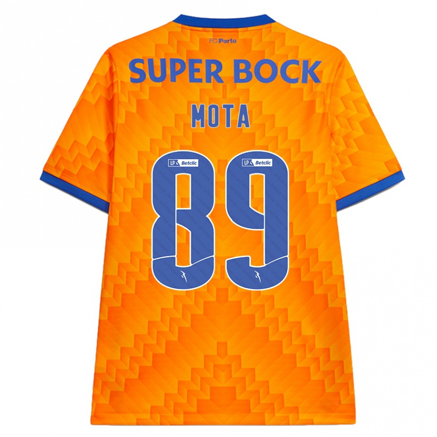 Kids Football Luís Mota #89 Orange Away Jersey 2024/25 T-Shirt Uk