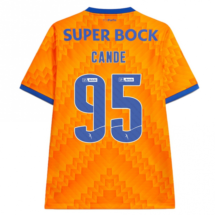 Kids Football Anhá Cande #95 Orange Away Jersey 2024/25 T-Shirt Uk