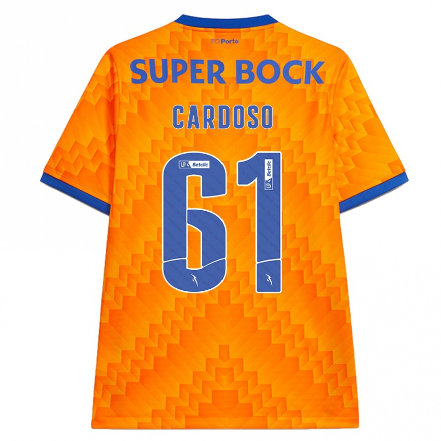 Kids Football Ivan Cardoso #61 Orange Away Jersey 2024/25 T-Shirt Uk