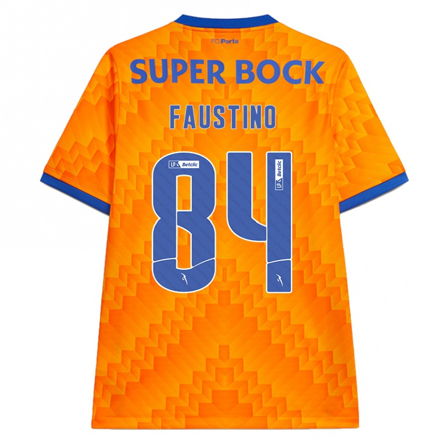 Kids Football Levi Faustino #84 Orange Away Jersey 2024/25 T-Shirt Uk