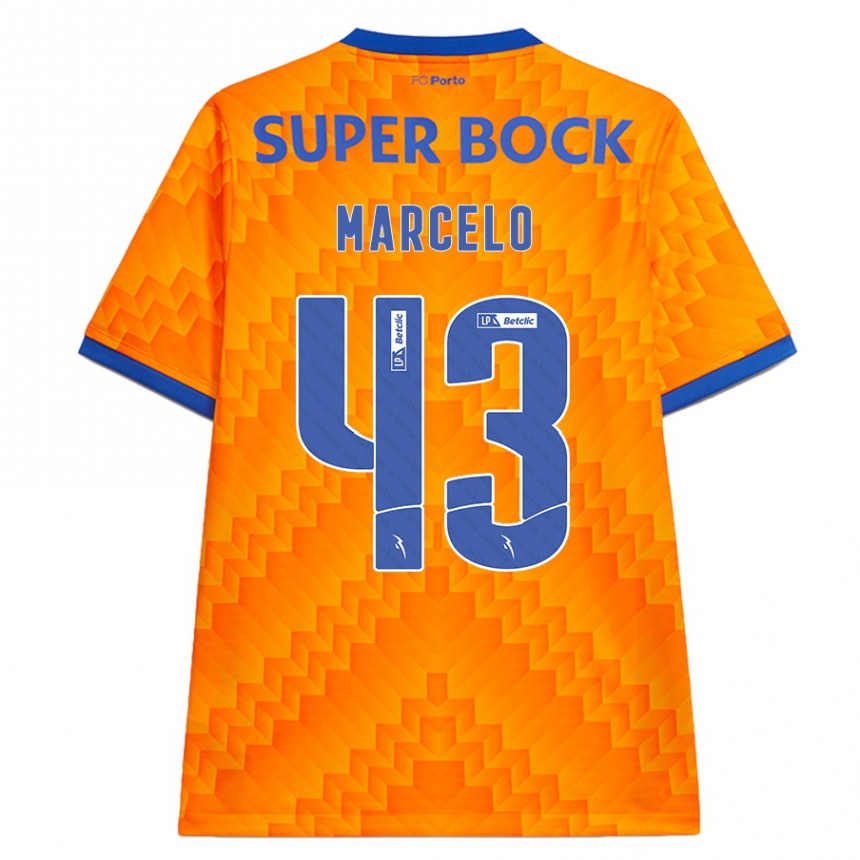 Kids Football Joao Marcelo #43 Orange Away Jersey 2024/25 T-Shirt Uk