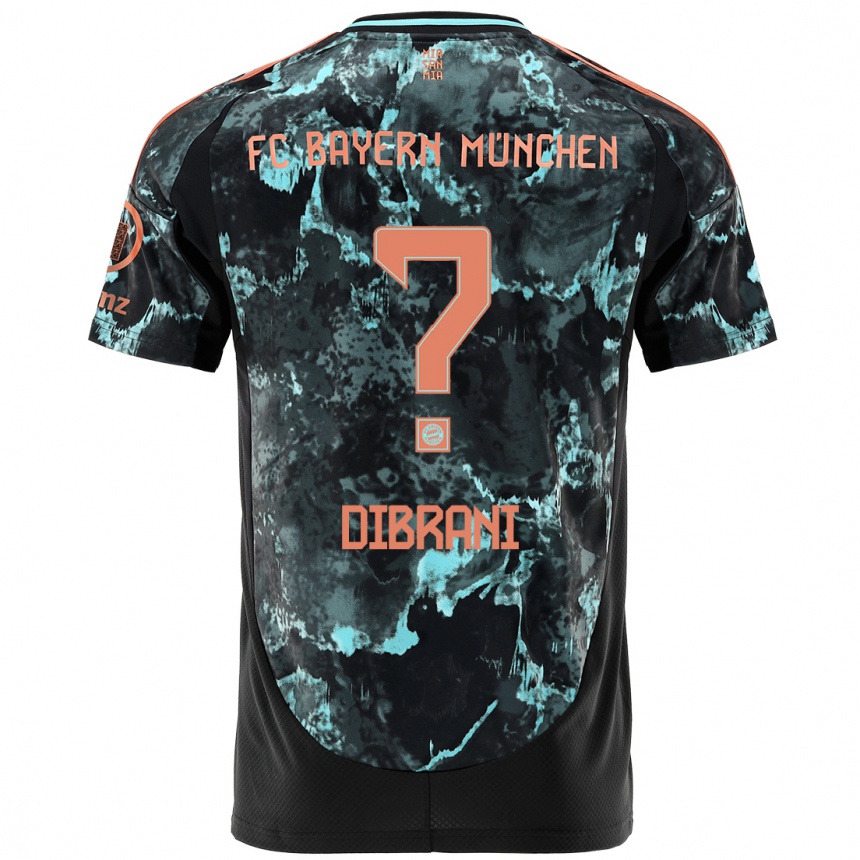 Kids Football Benjamin Dibrani #0 Black Away Jersey 2024/25 T-Shirt Uk