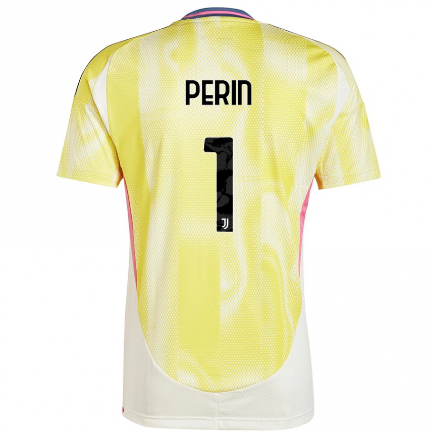 Kids Football Mattia Perin #1 Solar Yellow Away Jersey 2024/25 T-Shirt Uk