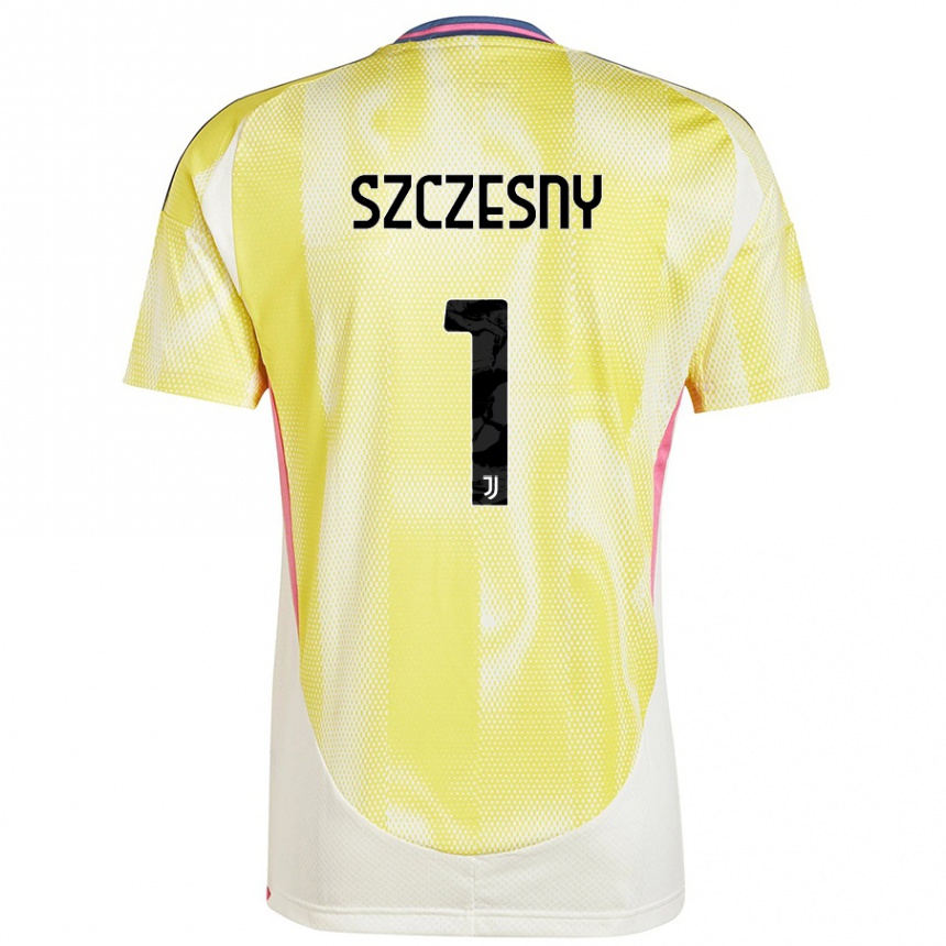 Kids Football Wojciech Szczesny #1 Solar Yellow Away Jersey 2024/25 T-Shirt Uk