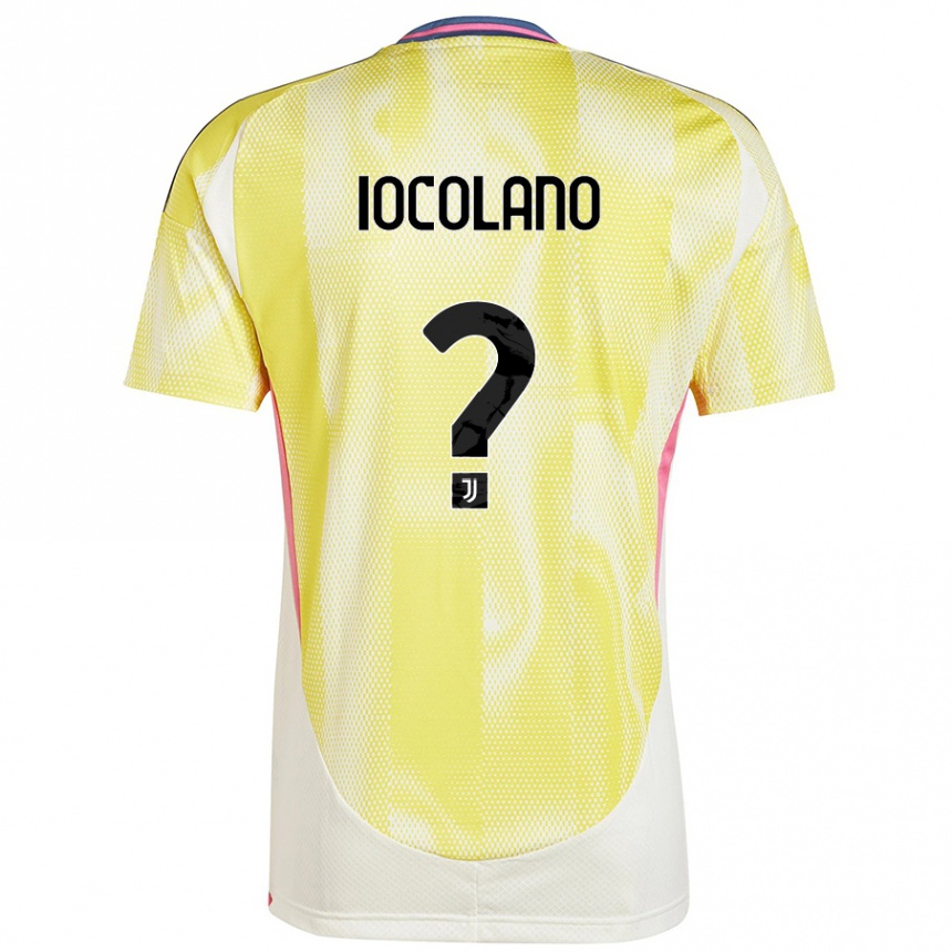 Kids Football Simone Iocolano #0 Solar Yellow Away Jersey 2024/25 T-Shirt Uk