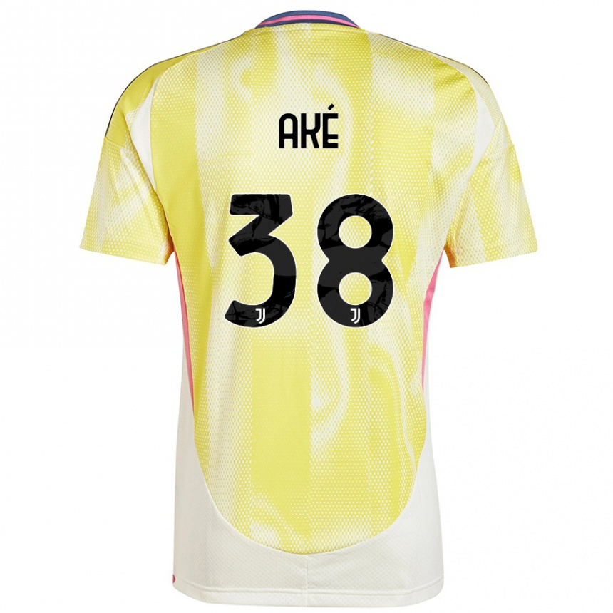 Kids Football Marley Ake #38 Solar Yellow Away Jersey 2024/25 T-Shirt Uk