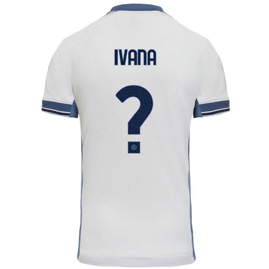 Kids Football Ivana Andrés #0 White Grey Away Jersey 2024/25 T-Shirt Uk