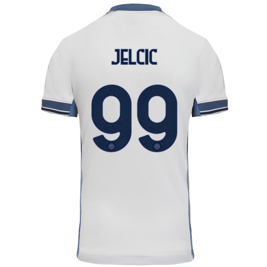 Kids Football Maja Jelčić #99 White Grey Away Jersey 2024/25 T-Shirt Uk