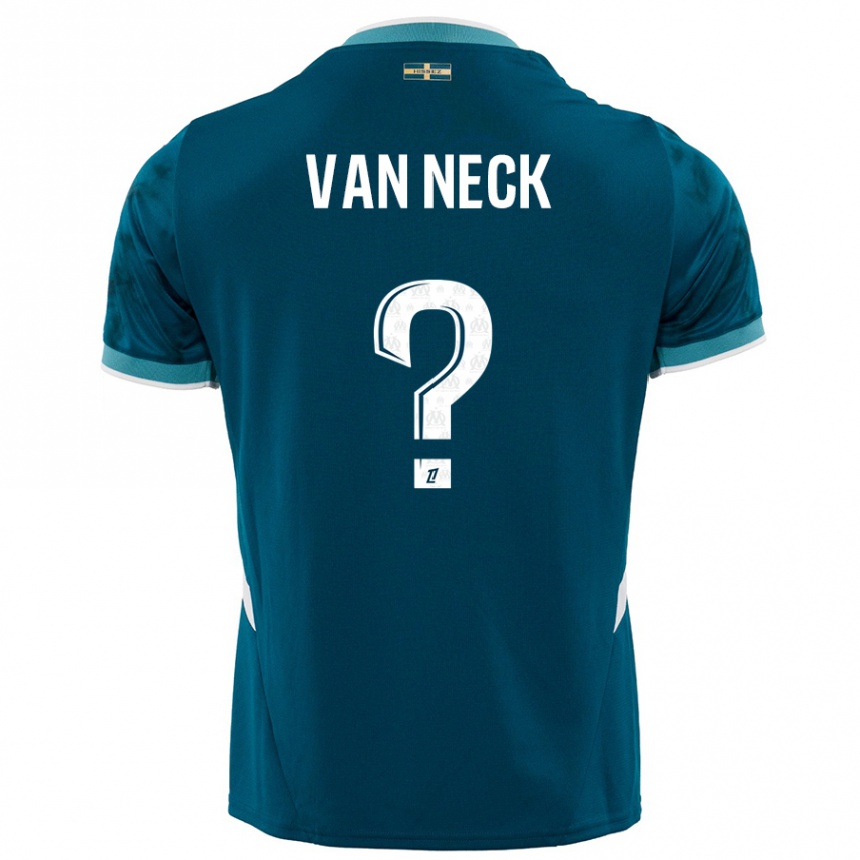 Kids Football Jelle Van Neck #0 Turquoise Blue Away Jersey 2024/25 T-Shirt Uk