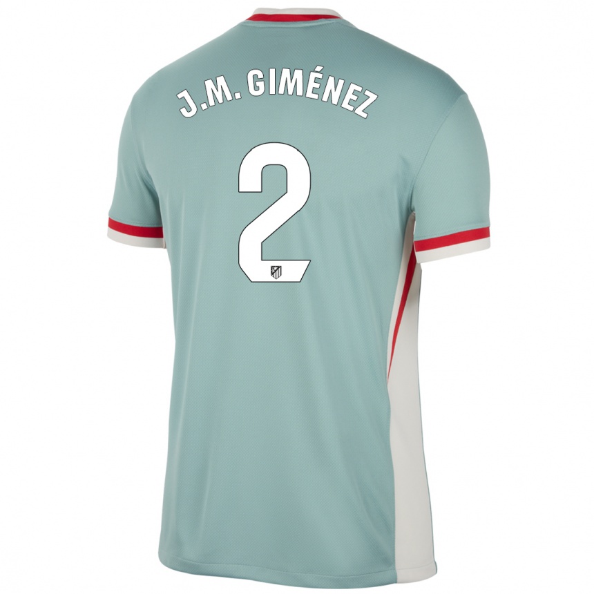 Kids Football Jose Maria Gimenez #2 Light Beige Blue Away Jersey 2024/25 T-Shirt Uk