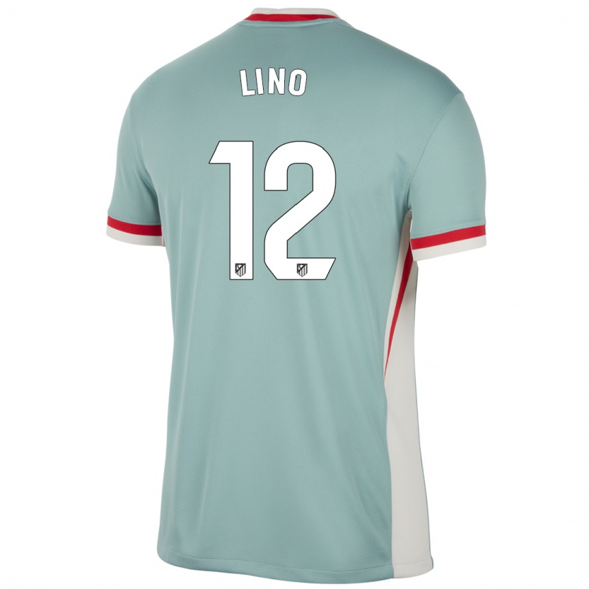 Kids Football Samuel Lino #12 Light Beige Blue Away Jersey 2024/25 T-Shirt Uk