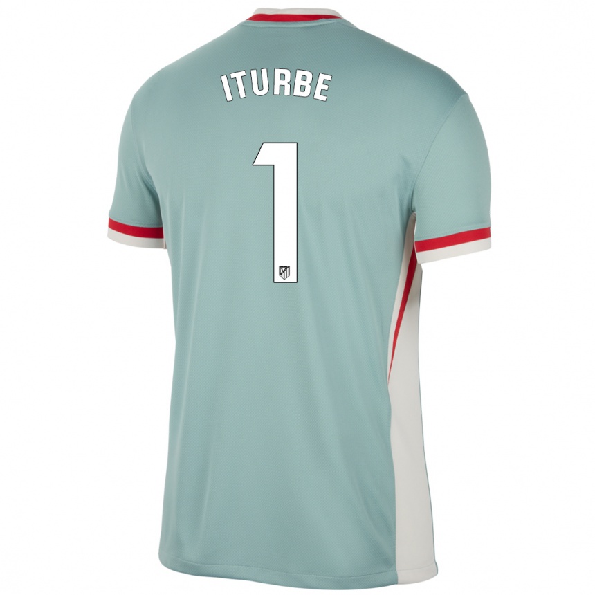 Kids Football Alejandro Iturbe #1 Light Beige Blue Away Jersey 2024/25 T-Shirt Uk