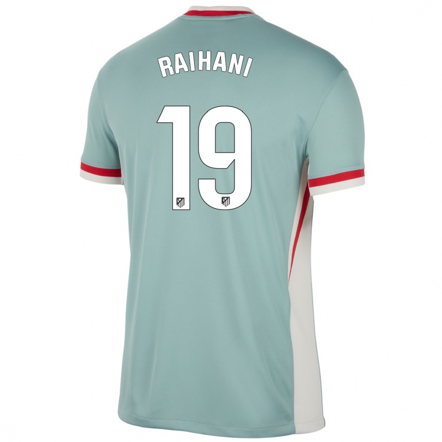 Kids Football Abde Raihani #19 Light Beige Blue Away Jersey 2024/25 T-Shirt Uk