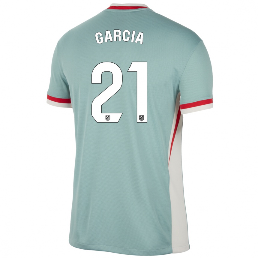 Kids Football Sheila Garcia #21 Light Beige Blue Away Jersey 2024/25 T-Shirt Uk