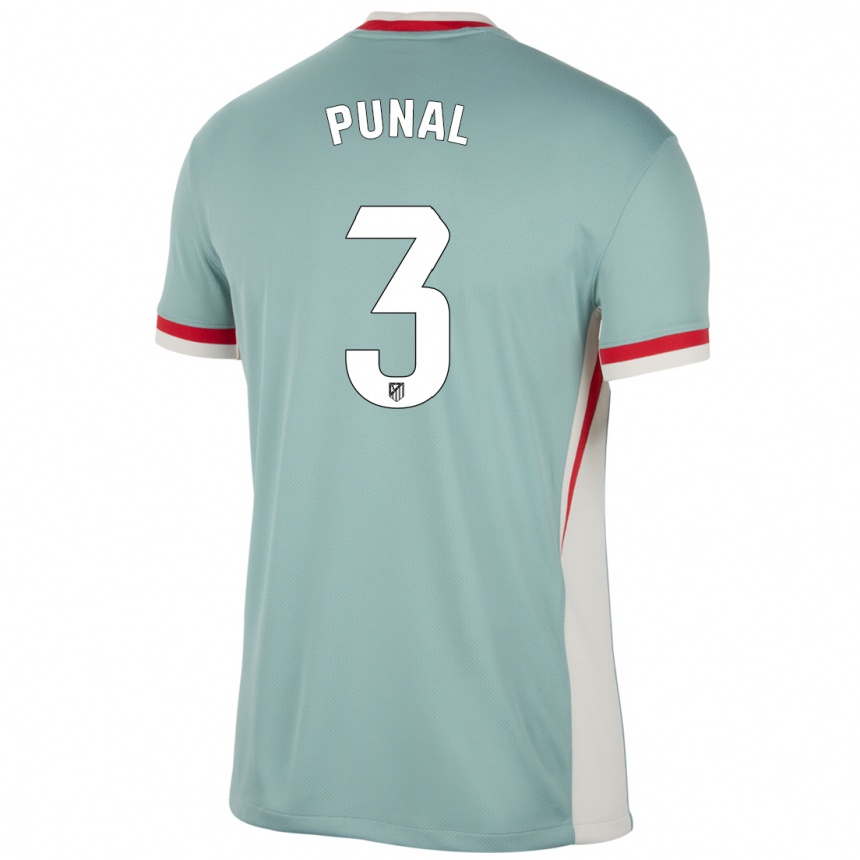 Kids Football Aitor Punal #3 Light Beige Blue Away Jersey 2024/25 T-Shirt Uk