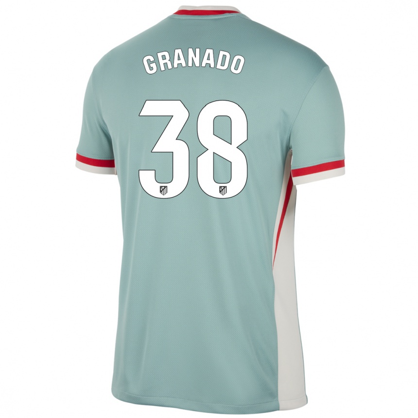 Kids Football Adrian Granado #38 Light Beige Blue Away Jersey 2024/25 T-Shirt Uk