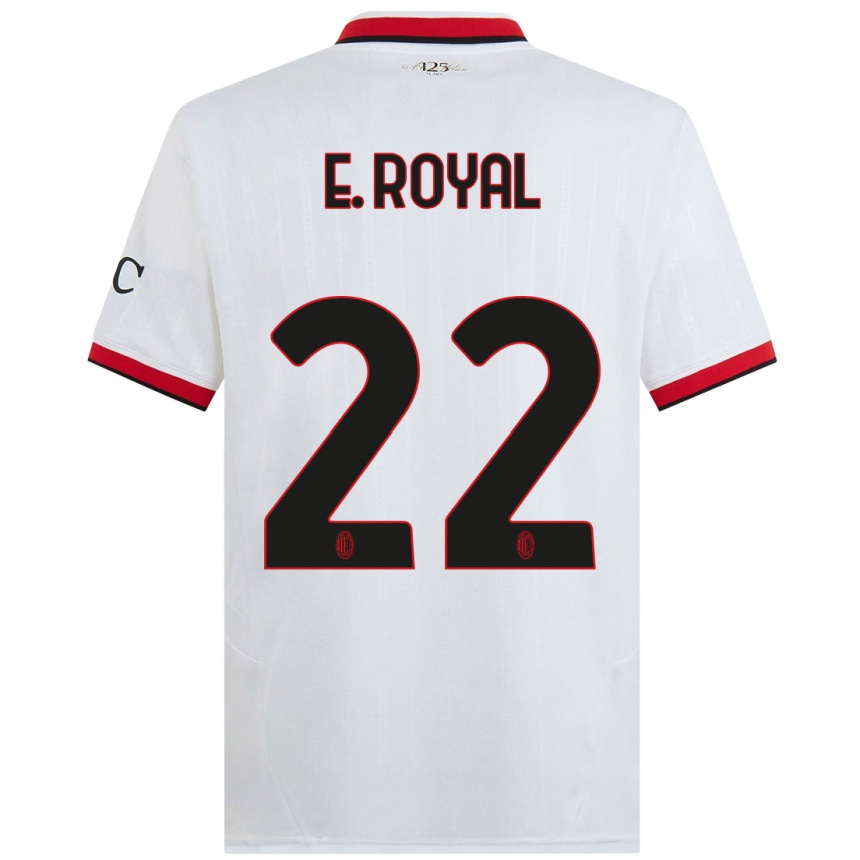 Kids Football Emerson Royal #22 White Black Red Away Jersey 2024/25 T-Shirt Uk