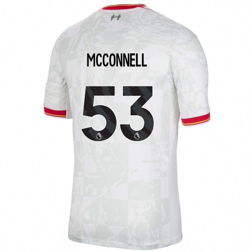 Kids Football James Mcconnell #53 White Red Black Third Jersey 2024/25 T-Shirt Uk