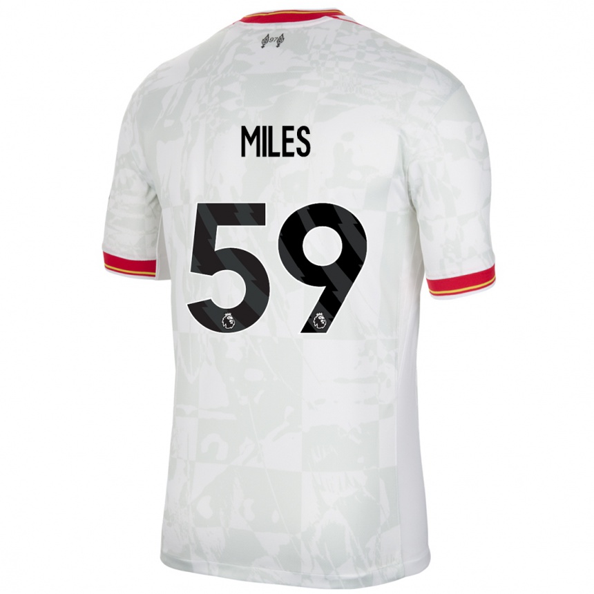 Kids Football Terence Miles #59 White Red Black Third Jersey 2024/25 T-Shirt Uk