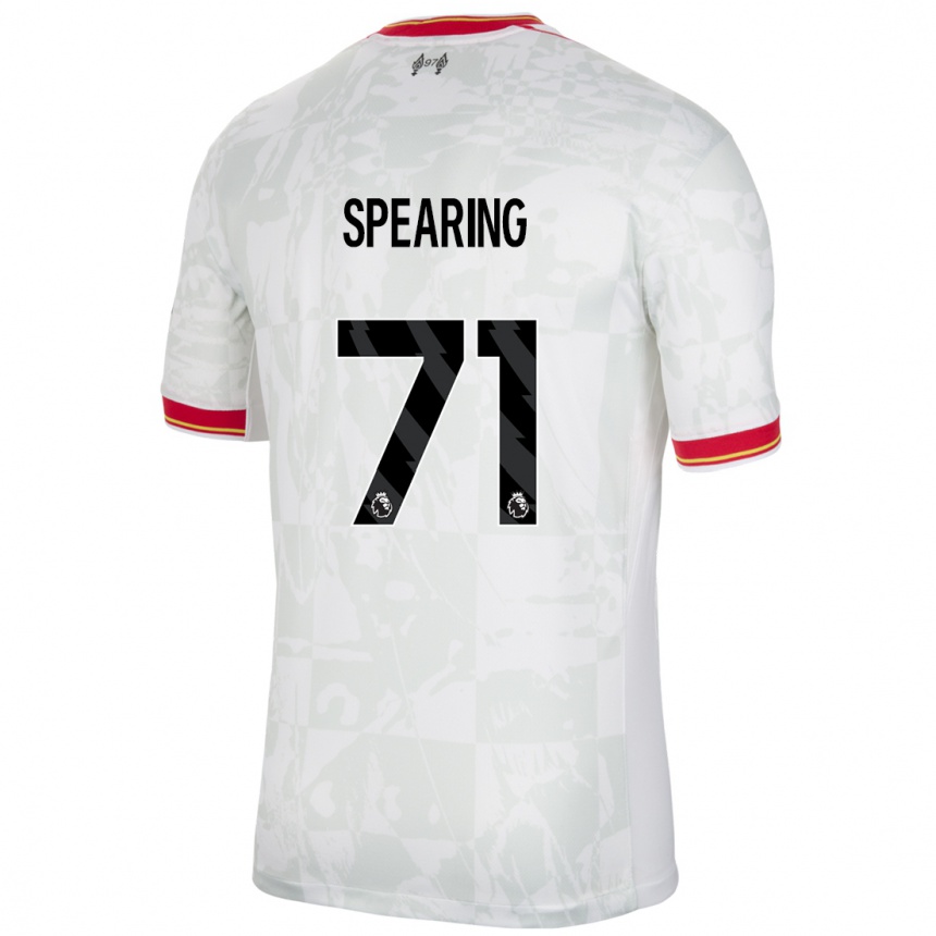 Kids Football Jay Spearing #71 White Red Black Third Jersey 2024/25 T-Shirt Uk