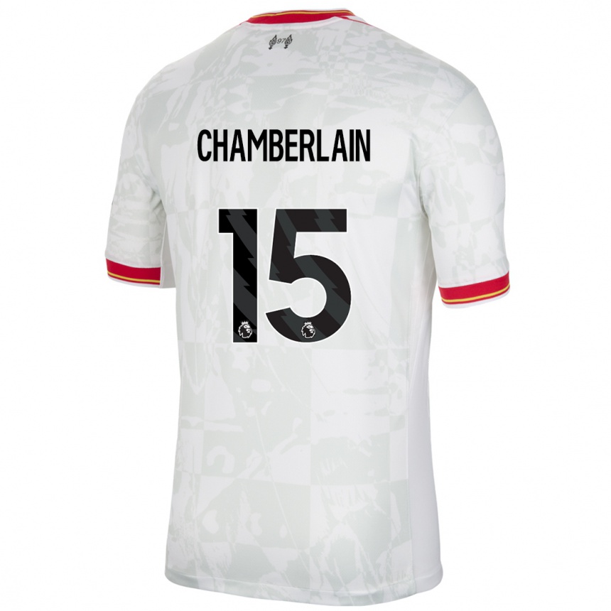 Kids Football Alex Oxlade Chamberlain #15 White Red Black Third Jersey 2024/25 T-Shirt Uk