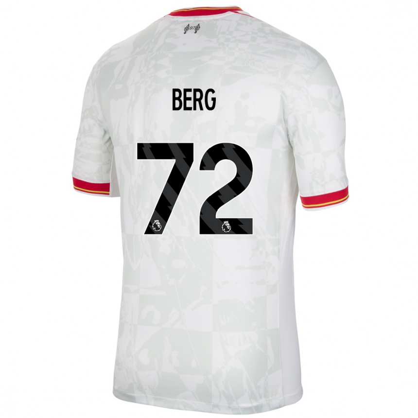 Kids Football Sepp Van Den Berg #72 White Red Black Third Jersey 2024/25 T-Shirt Uk