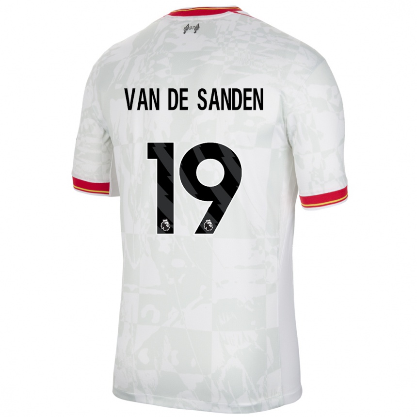 Kids Football Shanice Van De Sanden #19 White Red Black Third Jersey 2024/25 T-Shirt Uk