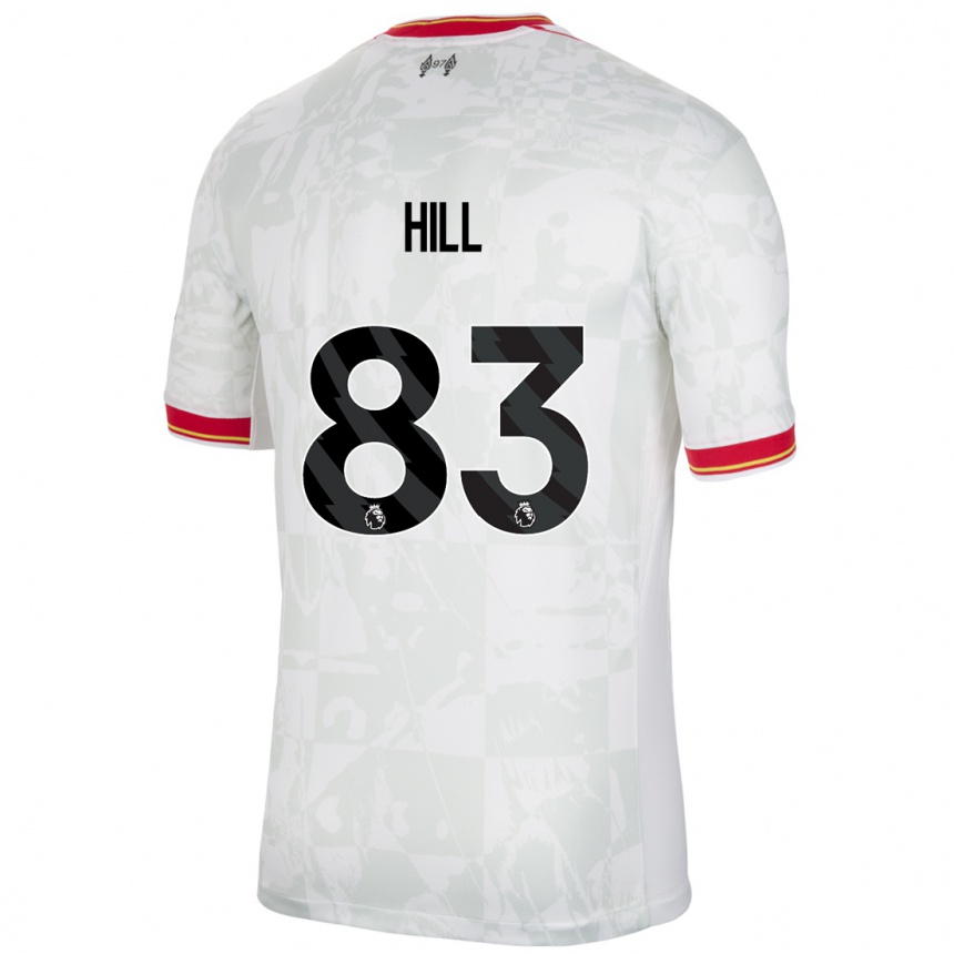 Kids Football Thomas Hill #83 White Red Black Third Jersey 2024/25 T-Shirt Uk