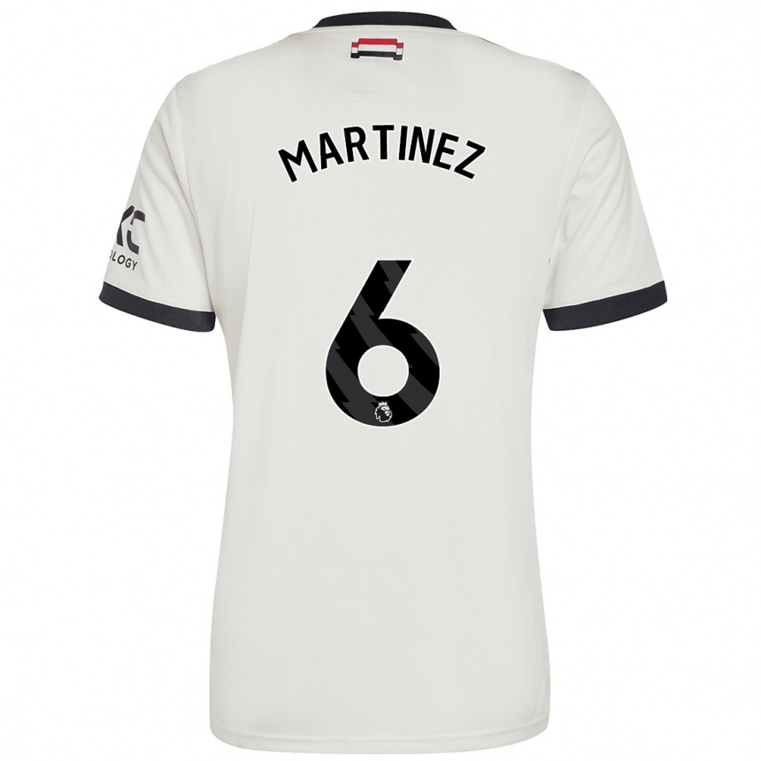 Kids Football Lisandro Martinez #6 Off White Third Jersey 2024/25 T-Shirt Uk