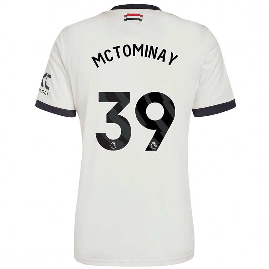 Kids Football Scott Mctominay #39 Off White Third Jersey 2024/25 T-Shirt Uk