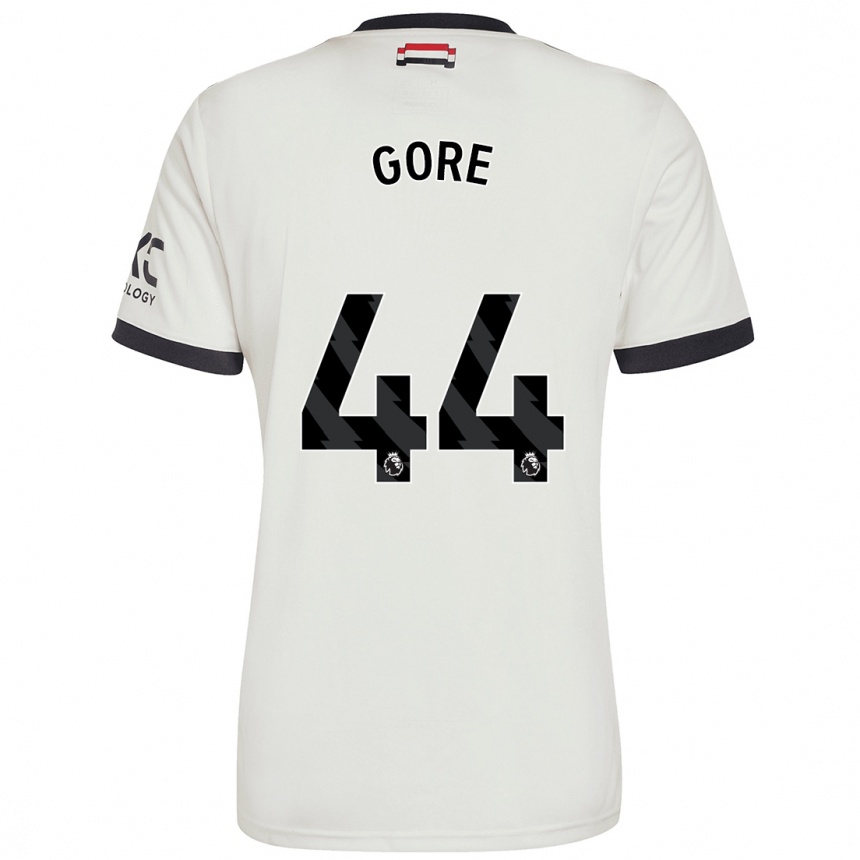 Kids Football Daniel Gore #44 Off White Third Jersey 2024/25 T-Shirt Uk