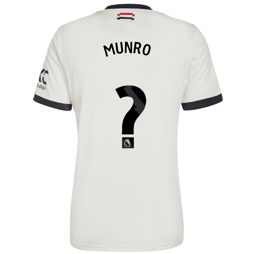 Kids Football Reece Munro #0 Off White Third Jersey 2024/25 T-Shirt Uk