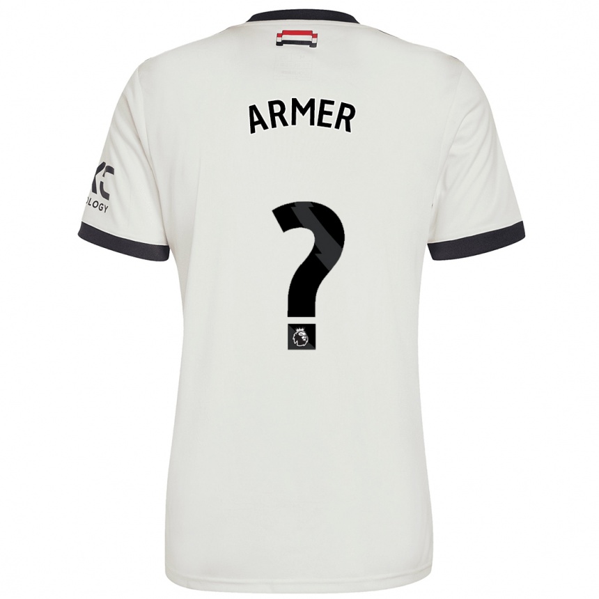 Kids Football Daniel Armer #0 Off White Third Jersey 2024/25 T-Shirt Uk