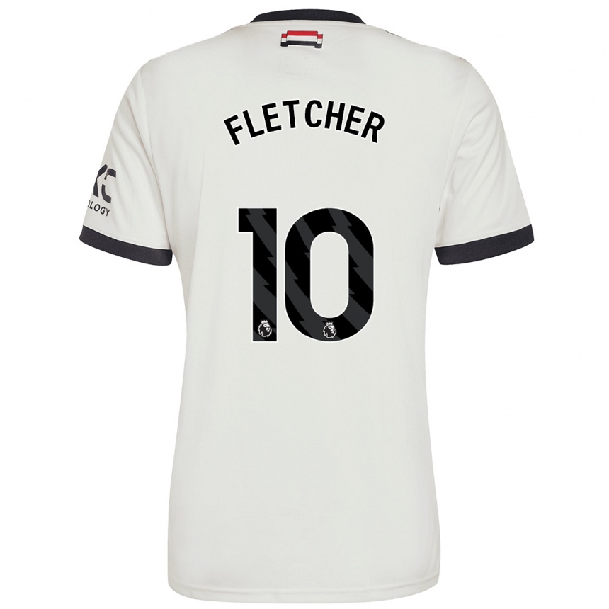 Kids Football Jack Fletcher #10 Off White Third Jersey 2024/25 T-Shirt Uk