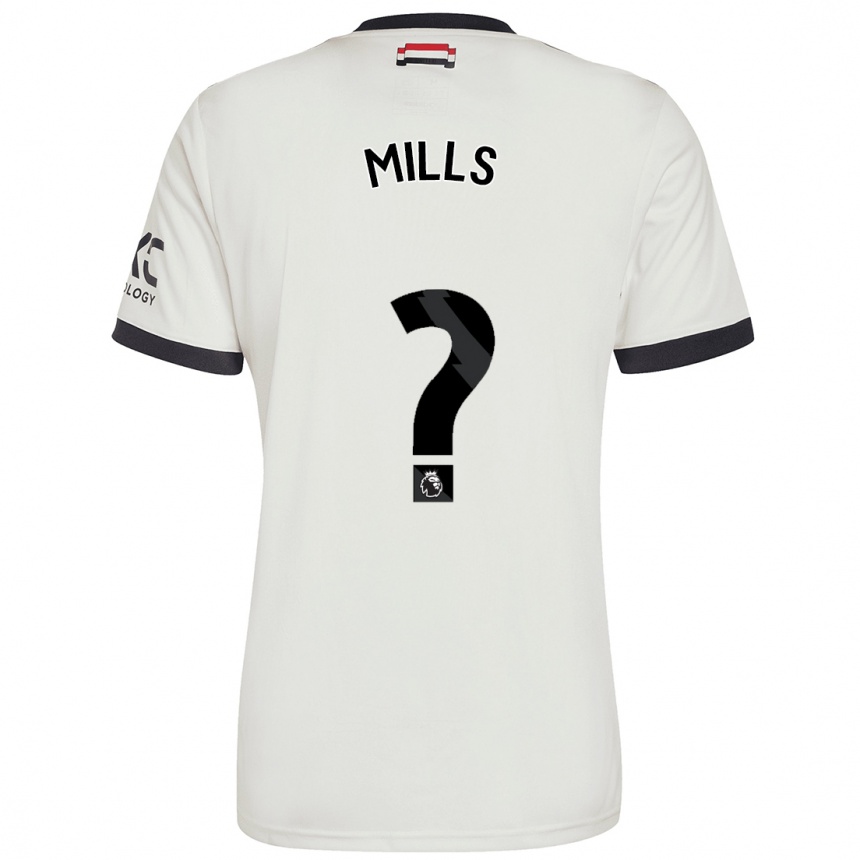 Kids Football Albert Mills #0 Off White Third Jersey 2024/25 T-Shirt Uk