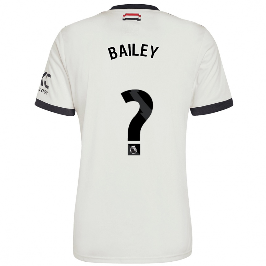 Kids Football James Bailey #0 Off White Third Jersey 2024/25 T-Shirt Uk