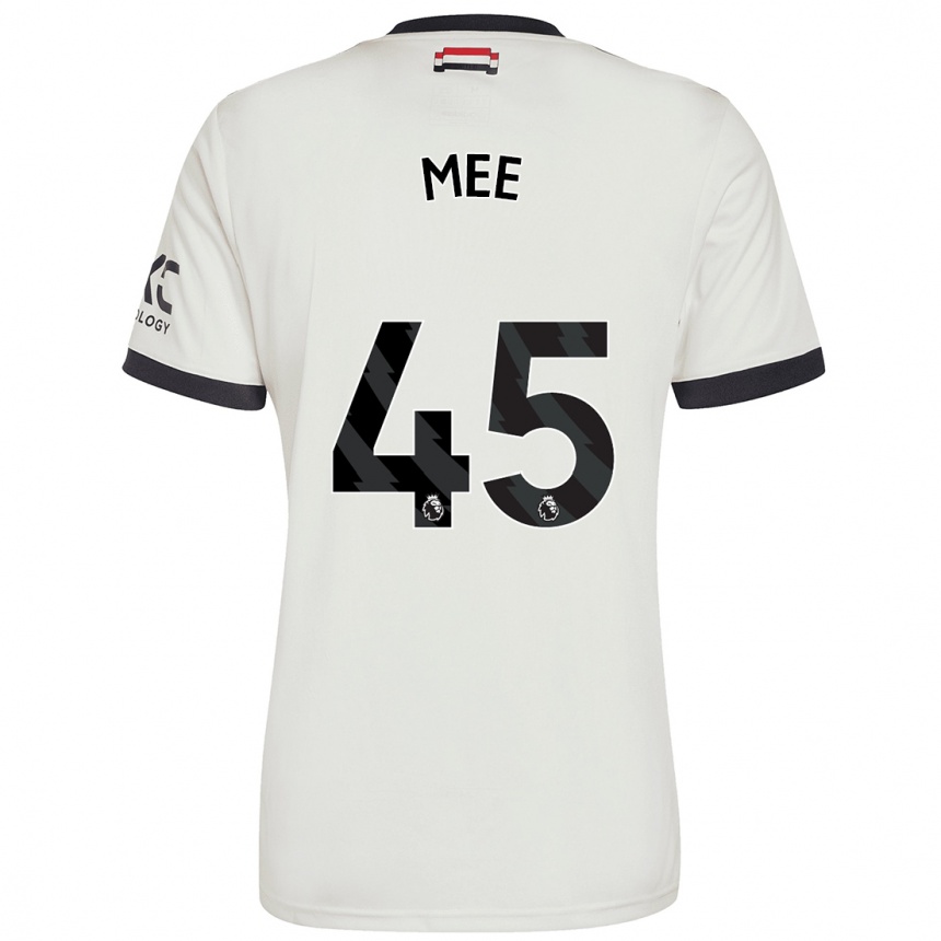 Kids Football Dermot Mee #45 Off White Third Jersey 2024/25 T-Shirt Uk