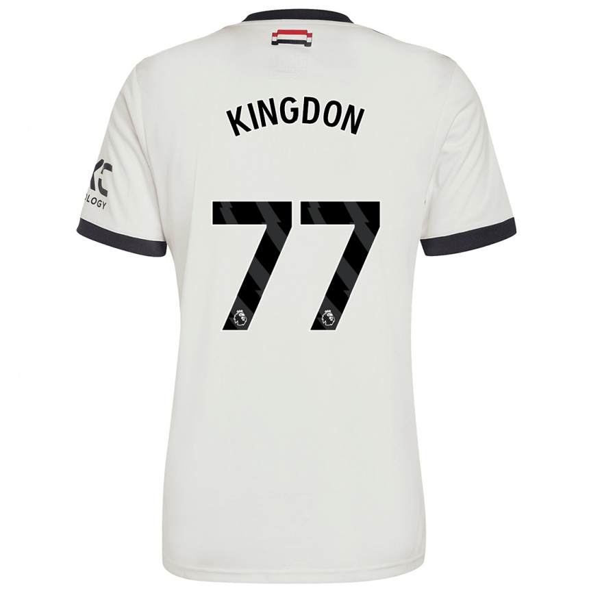 Kids Football Jack Kingdon #77 Off White Third Jersey 2024/25 T-Shirt Uk