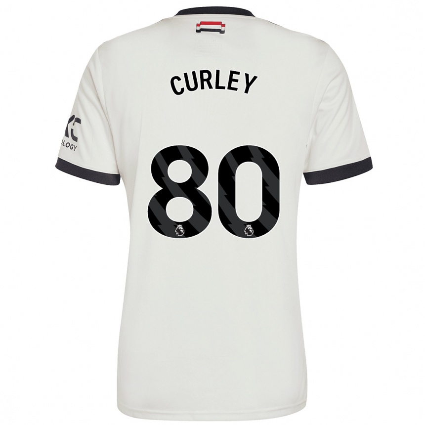 Kids Football Ruben Curley #80 Off White Third Jersey 2024/25 T-Shirt Uk