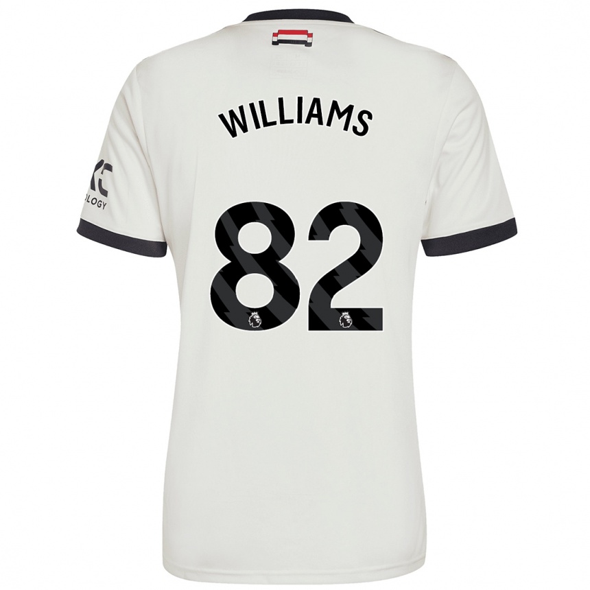 Kids Football Ethan Williams #82 Off White Third Jersey 2024/25 T-Shirt Uk