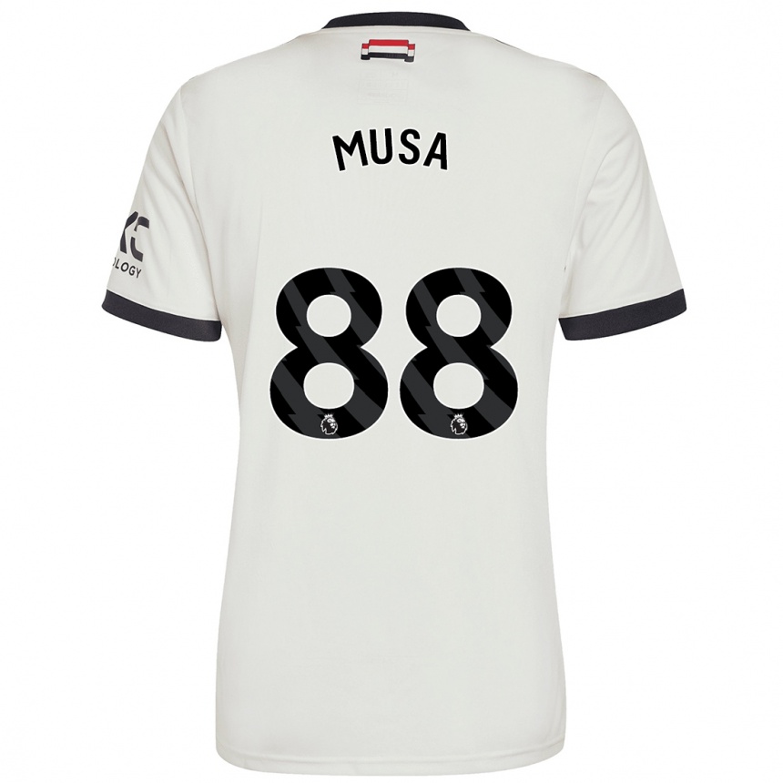 Kids Football Victor Musa #88 Off White Third Jersey 2024/25 T-Shirt Uk