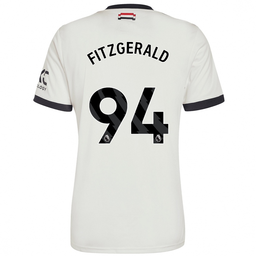 Kids Football Jayce Fitzgerald #94 Off White Third Jersey 2024/25 T-Shirt Uk